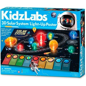 4M KidzLabs 3D Solar System Light-up Poster