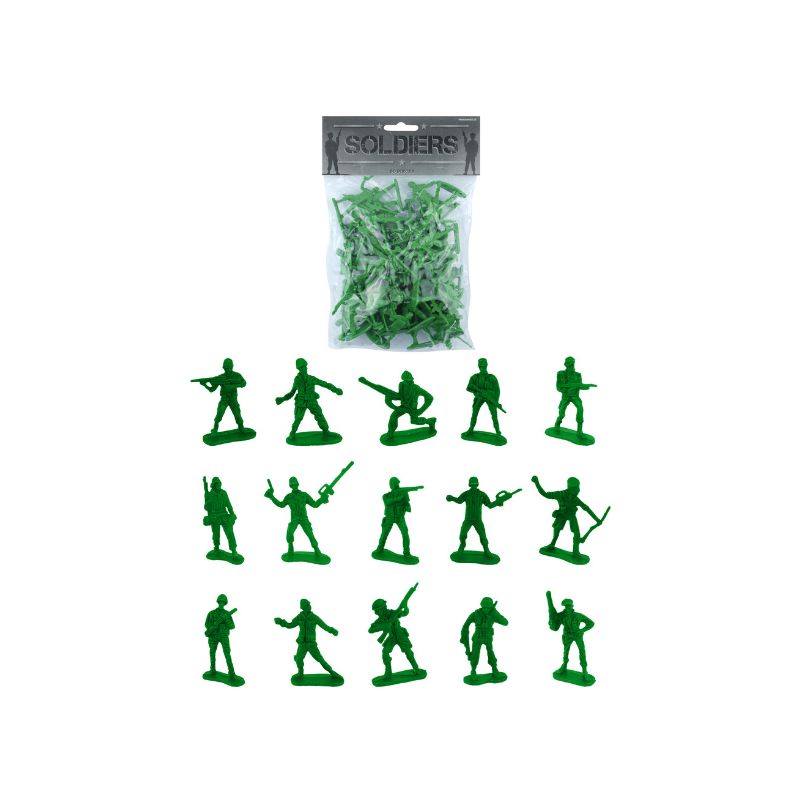 50 Green Toy Army Soldiers