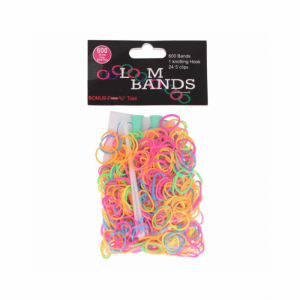 600 Multicoloured Loom Bands With Bonus 'U' Tool