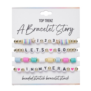 A Bracelet Story - 1,2,3 Let's Go!  (4 bracelets per card)