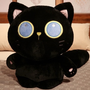 Arrayah the Blue Eye Black Cat Plushie