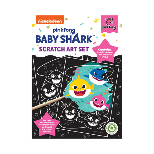 Baby Shark Scratch Art Set