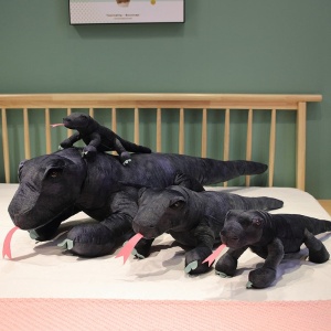 Baja the Black Komodo Dragon Lizard Plushie