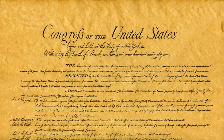 Bill of Rights 1789 Historical Document