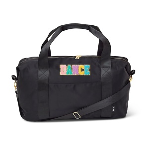 Black Dance Sticker Patch Nylon Duffel bag