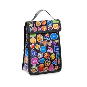 Black Funk Print Insulated Snack Bag