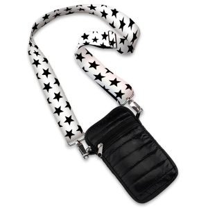 Black Puffer Cell Bag Showtime Star Strap