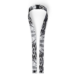 Black & White Tie-Dye Mask Lanyard w/Safety Breakaway Clip