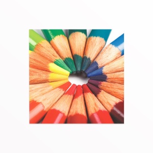 Blank Card Colour Pencils (16cmx16cm)