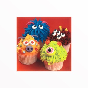 Blank Card Monster Cupcakes (16cmx16cm)