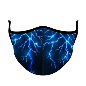 Blue Lightning Face Mask