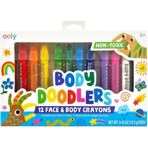 Body Doodlers Face & Body Crayons - Set of 12 Colors