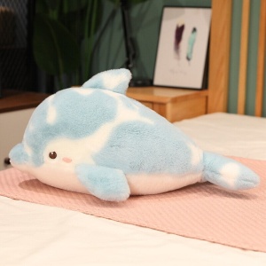 Brigg the Blue Fluffy Dolphin Plushie