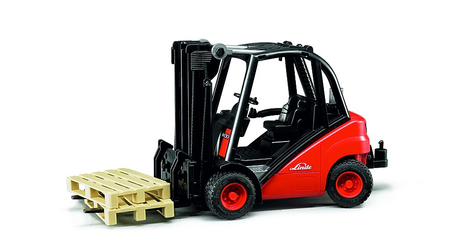 Bruder 02511 Linde fork lift H30D with 2 pallets