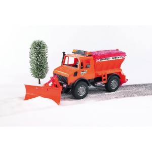 Bruder 02572 MB Unimog winter service w/snow plough