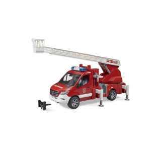 Bruder 2673 MB Sprinter fire service with turntable ladder, pump and light & sound module