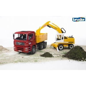 Bruder MAN TGA Construction Truck with Excavator