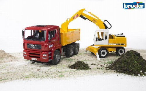 Bruder MAN TGA Construction Truck with Excavator