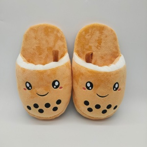 Bubble Tea Plush Slippers