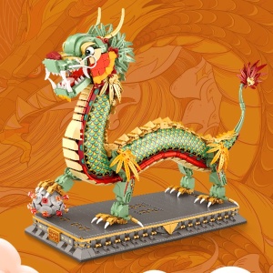 Chinese Dragon Statue Nano Building Blocks