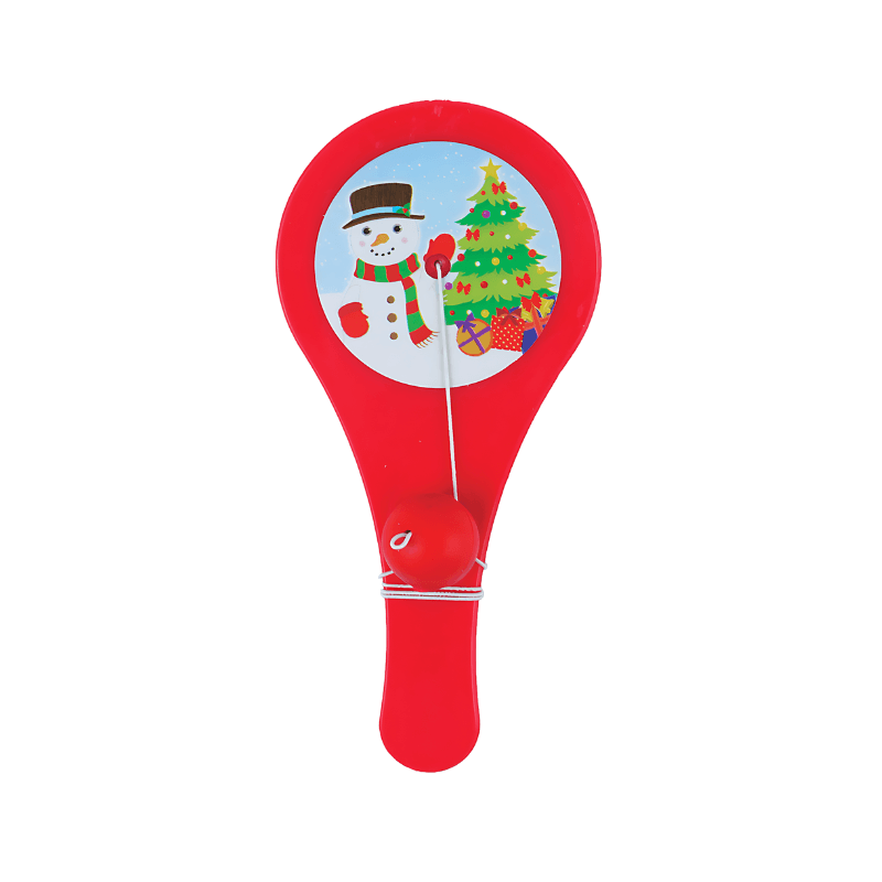 Christmas Mini Paddle Bat & Ball