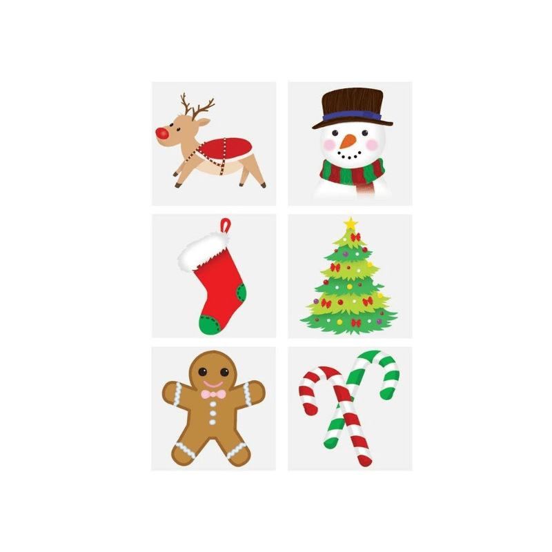 Christmas Temporary Tattoo Sheets