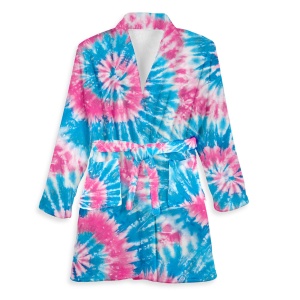 Cotton Candy Tie-Dye Fuzzy Bathrobe