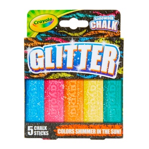 Crayola 5 Ct Sidewalk Chalk - Glitter