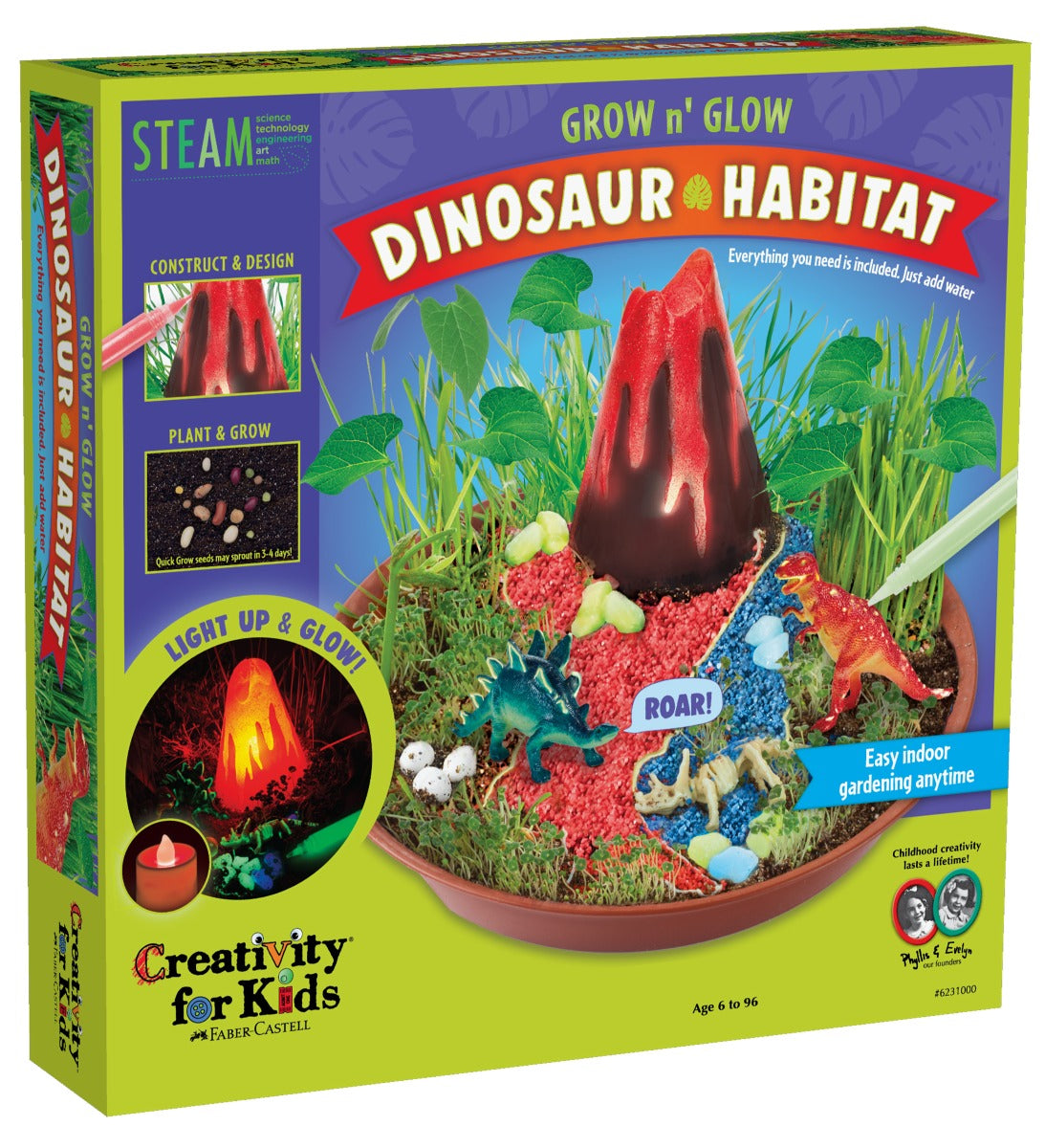 Creativity for Kids 6231 STEAM Grow N Glow Dinosaur Habitat