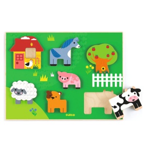 Farm Story Peek A Boo Wooden Puzzle