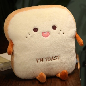 Fluffy Toastie Bread Hand Warmer Plushies