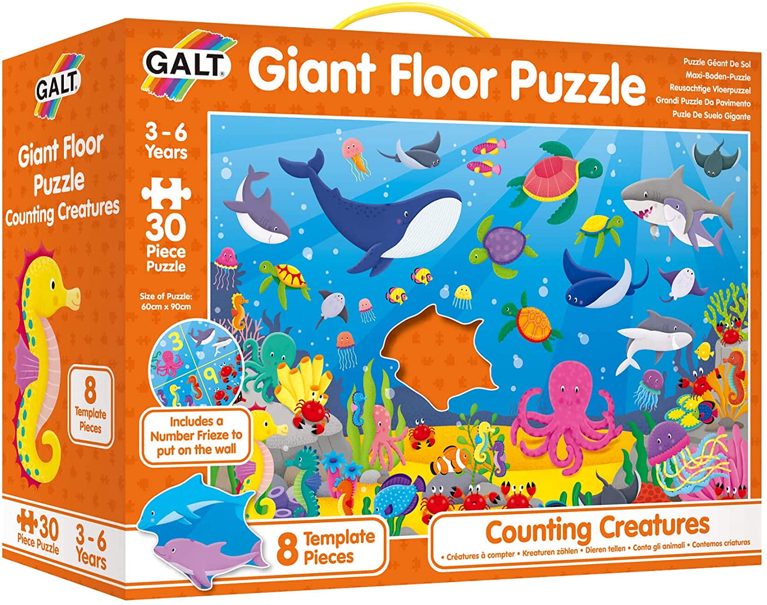 Galt 1005371 Giant Floor Puzzle - Counting Creatures