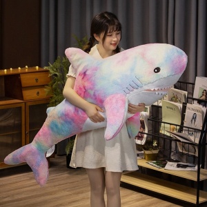 Giant Fuzzy Galaxy Shark Plushies