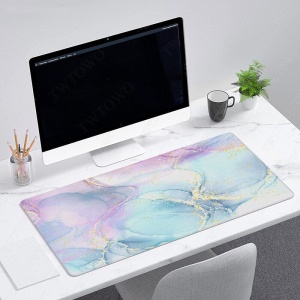 Glitter Rainbow Marble High Quality Large Mouse Pad