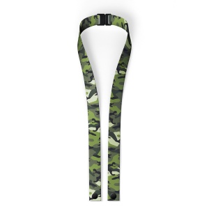 Green Camo Mask Lanyard w/Safety Breakaway Clip