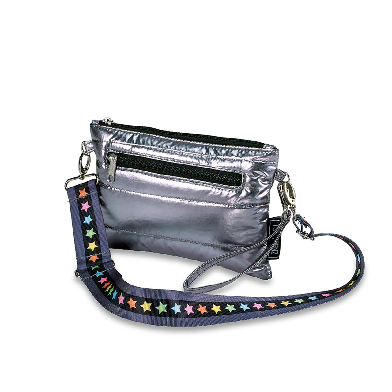 Gunmetal Puffer 3in1 Belt Bag Multi Star Straps