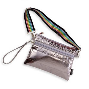 Gunmetal Puffer 3in1 Belt Bag Rainbow Track Strap