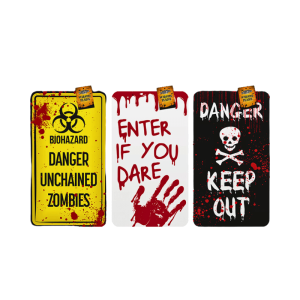 Halloween Warning Plaque