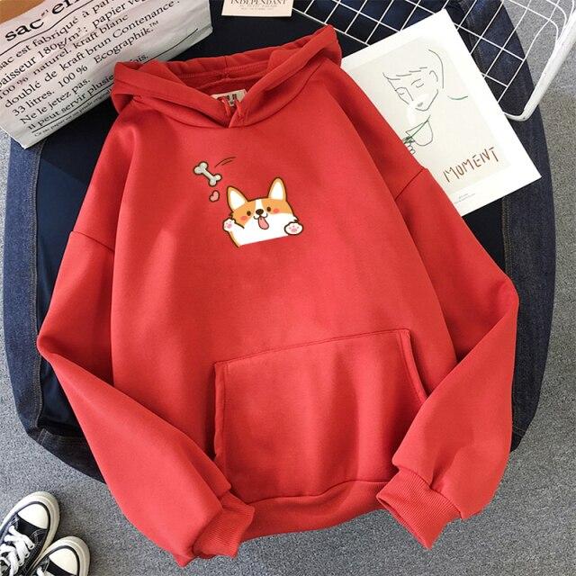 Harajuku Kawaii Corgi Hoodie