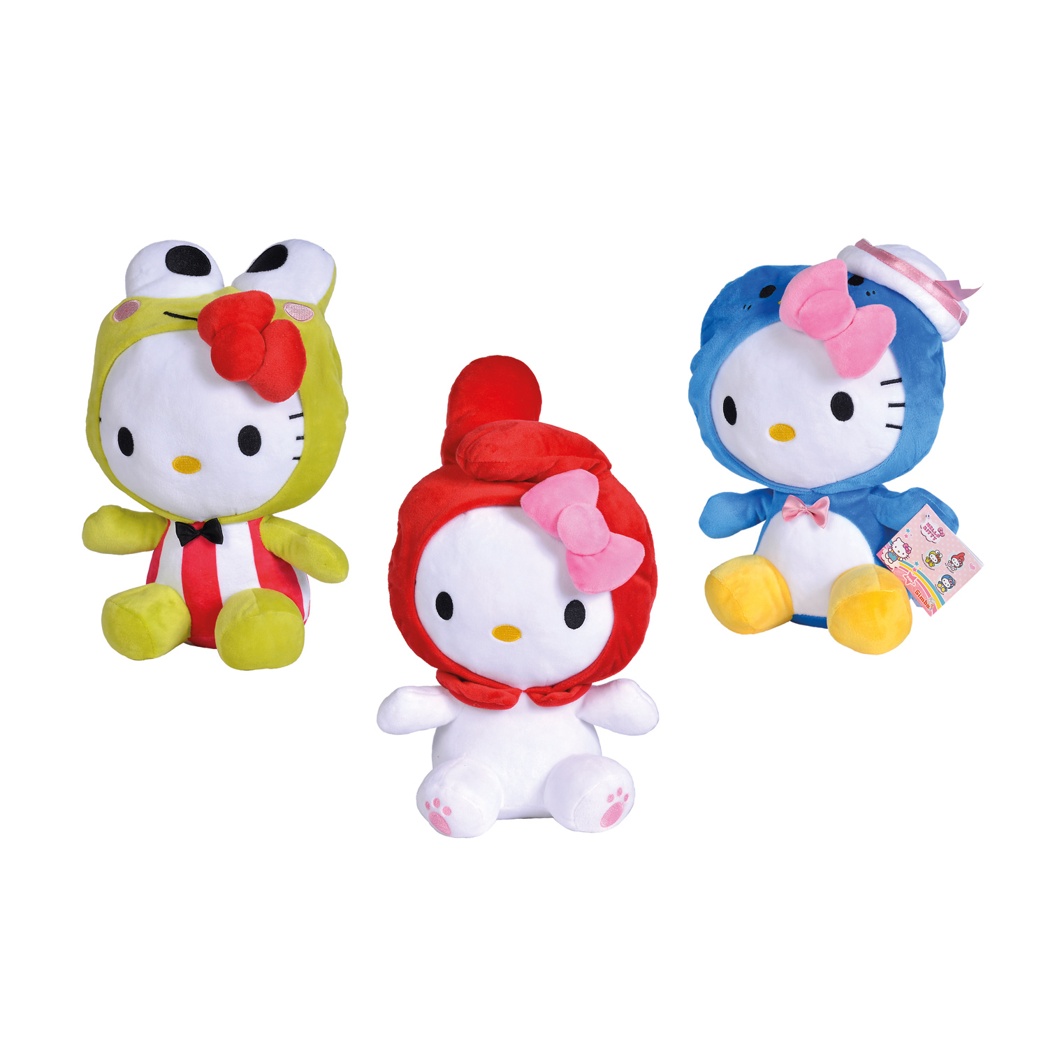 Hello Kitty Hood Animal Plush 30cm 3-ass.