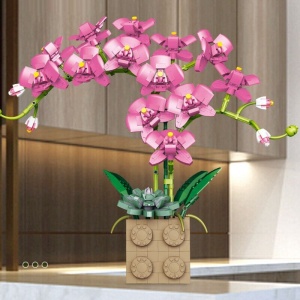 Huge Blossoming Orchid Flower Building Set Collection