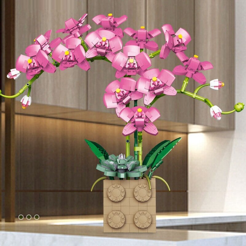 Huge Blossoming Orchid Flower Building Set Collection