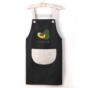 Japanese Cute Cherry and Avocado Print Shoulder Apron