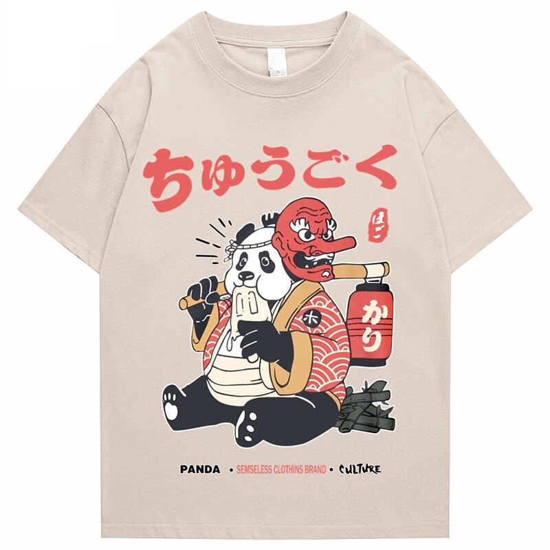 Japanese Fat Samurai Panda Unisex Tee