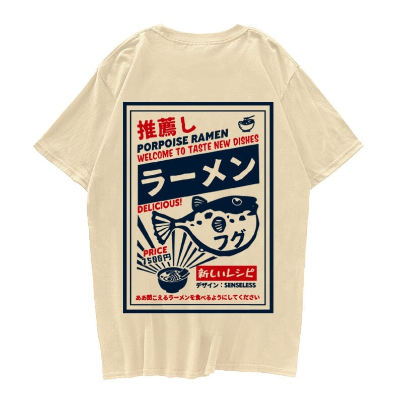 Japanese Puffer Fish Ramen Noodles Unisex Tee