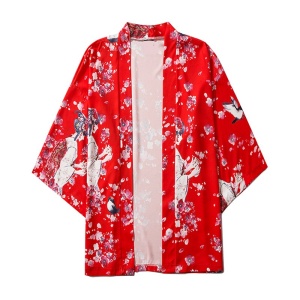 Japanese Sakura Cherry Blossom Print Kimono