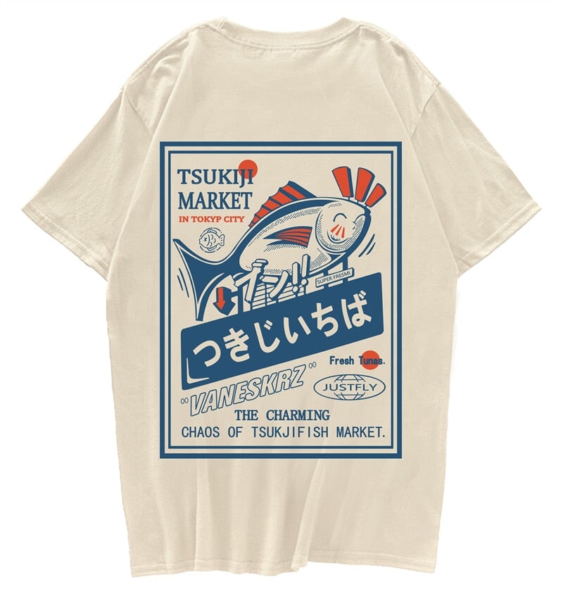 Japanese Tokyo Tsukiji Fish Market Unisex Tee