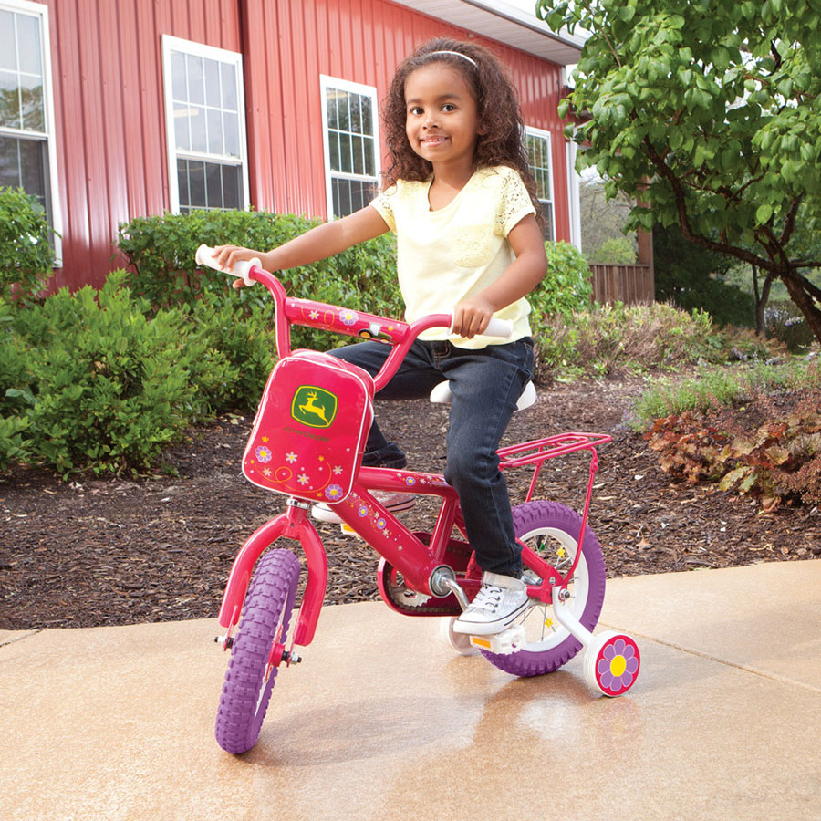 John Deere 12 inch Pink Bike