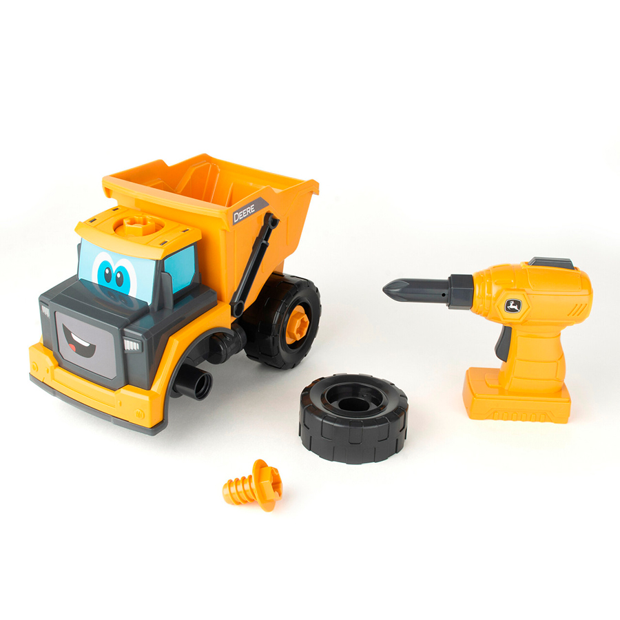 John Deere Build-A-Buddy™ Yellow Dump Truck 2-in-1 Toy with Toy Drill