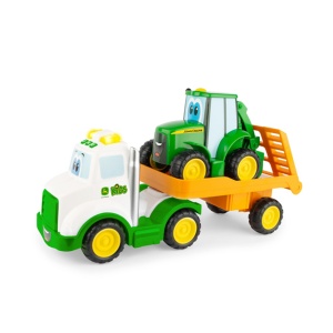 John Deere Preschool Farmin Friends Hauling Set Lights & Sounds with Backhoe Tractor